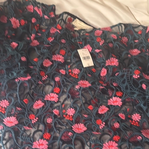 Anthropologie Moulinette Soeurs Black and Red Lace Swim Coverup - Picture 3 of 3
